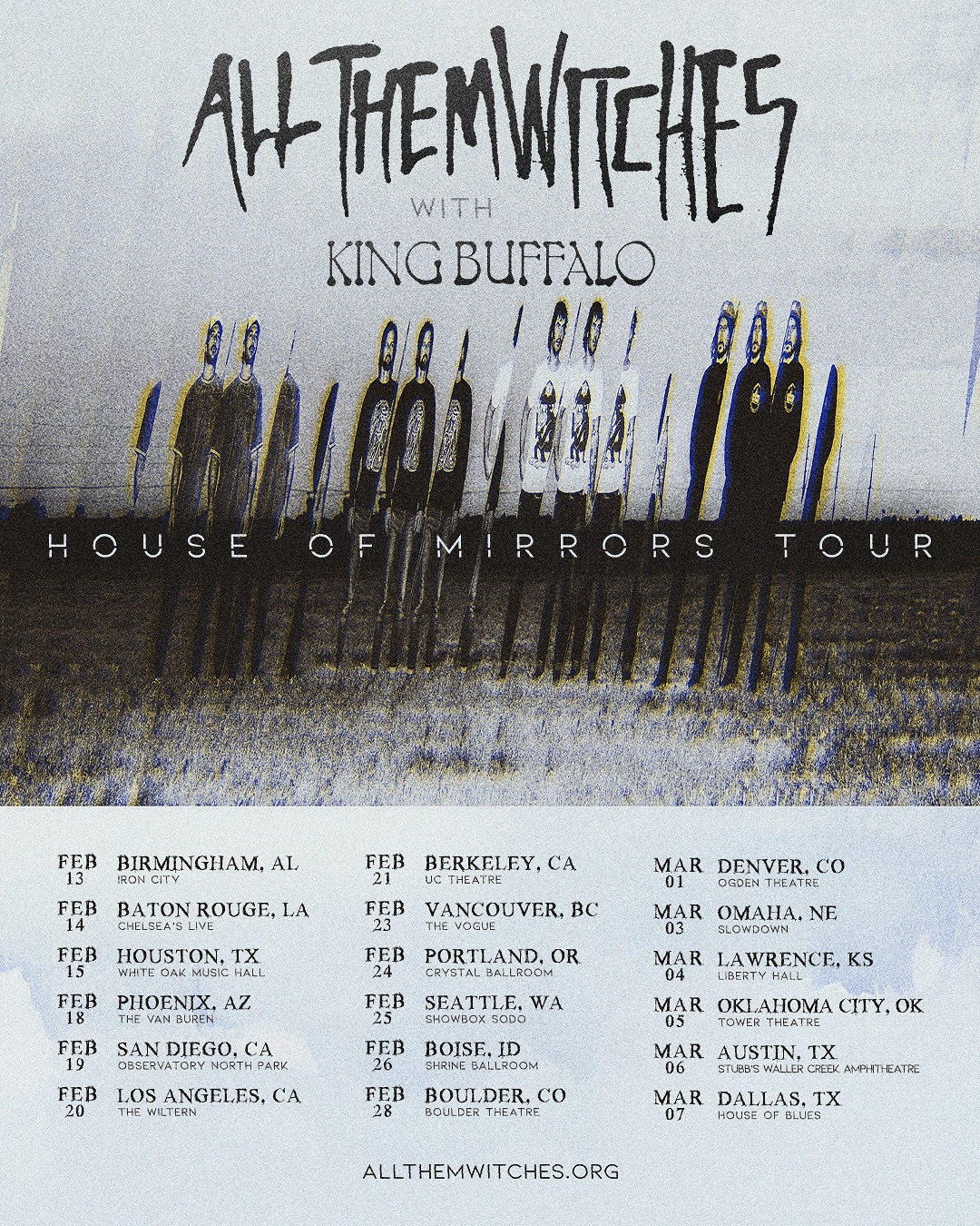 All Them Witches House of Mirrors Tour Poster 2025-2026